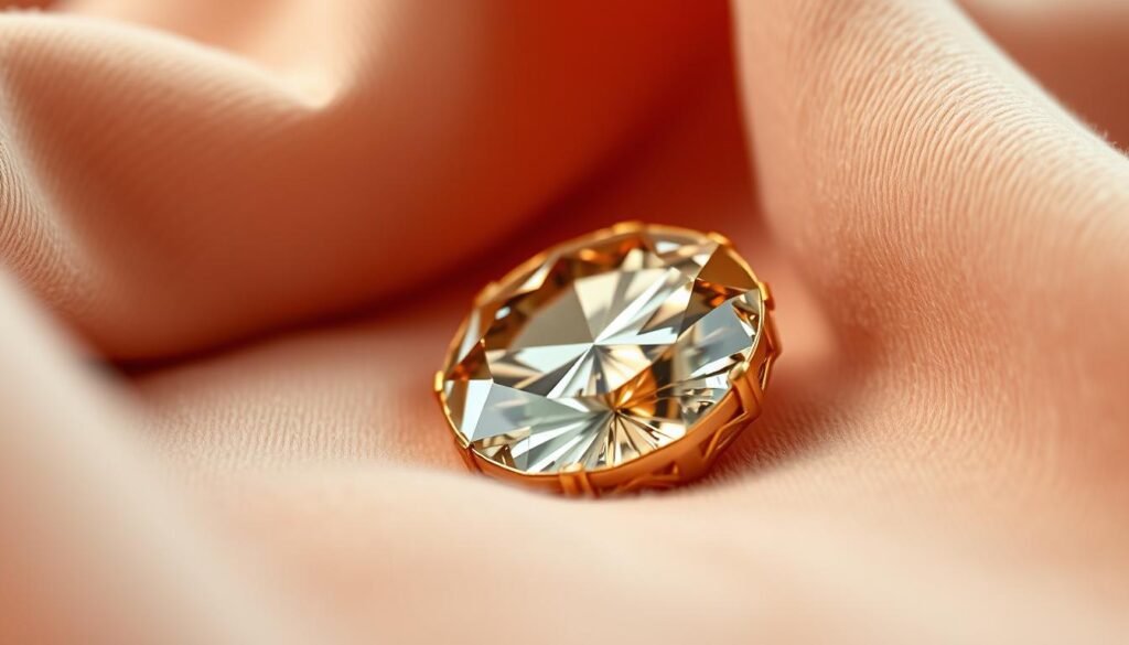 A detailed, meticulously crafted image of a valuable object, such as a gemstone or precious metal, resting on a soft, luxurious surface. The object is captured in high-resolution, with carefully considered lighting that accentuates its intricate details and brilliant luster. The background is slightly blurred, drawing the viewer's full attention to the central, "exceptionally valuable" item. The overall composition exudes a sense of sophistication, exclusivity, and the inherent worth of the subject.