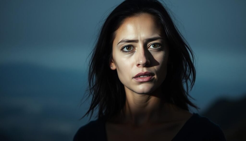 A woman stands in a spotlight, her face half-obscured by shadows, projecting an aura of vulnerability and guarded self-protection. The background is a blurred, hazy landscape, suggesting the public scrutiny and intrusive gaze she navigates. Soft, diffused lighting creates a pensive, contemplative mood, as she contemplates the balance between her personal life and the demands of her public image. The composition emphasizes the tension between openness and privacy, conveying the delicate choices one must make to safeguard their inner self. A woman stands in a spotlight, her face half-obscured by shadows, projecting an aura of vulnerability and guarded self-protection. The background is a blurred, hazy landscape, suggesting the public scrutiny and intrusive gaze she navigates. Soft, diffused lighting creates a pensive, contemplative mood, as she contemplates the balance between her personal life and the demands of her public image. The composition emphasizes the tension between openness and privacy, conveying the delicate choices one must make to safeguard their inner self.